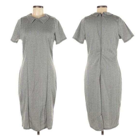 PIPHANY Harlem Houndstooth Midi Dress M - Picture 1 of 8